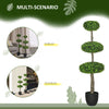 Set of 2 3.5ft(43.25") Artificial Ball Boxwood Topiary Trees in Pot, Indoor Outdoor Fake Plants for Home Office Living Room Decor