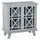 Accent Storage Cabinet Sideboard Serving Buffet Console with Fretwork Doors for Entryway, Kitchen, Dining Area, Living Room, Grey