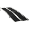 Aluminum Portable Skidproof PVC Carpeted Folding Wheelchair Ramp, 10'