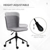 Home Office Chair, Swivel Task Chair with Adjustable Height and Armless Design for Small Space, Living Room, Bedroom, Dark Grey