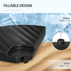 4-Piece 175lb Cantilever Patio Umbrella Base Weights for Offset Hanging Umbrella, HDPE Water or Sand Filled Umbrella Weights for Cross Base Stand, Black