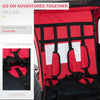 Elite Double Child Two-Wheel Bicycle Trailer with 2 Safety Harnesses - Red / Black