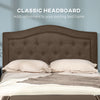 Upholstered Headboard, Button Tufted Bedhead Board, Home Bedroom Decoration for Full-Sized Beds, Brown
