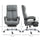 High-Back Office Chair Computer Desk Chair with Footrest Reclining Function and Adjustable Height Gray