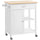 Kitchen Cart, Rolling Kitchen Island Cart on Wheels with Open Shelf & Storage Drawer for Dining Room, Kitchen, White