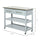 Kitchen Cart with Stainless Steel Top, Rolling Kitchen Island Cart with 4 Smooth Wheels, Grey