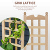 Raised Flower Bed With Trellis Standing Lattice Panels For Plants Flowers Or Vine Garden Outdoor Indoor 11.75" X 11.5" X 49.25", Natural
