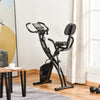 2 in 1 Upright  Exercise Bike Stationary Foldable Magnetic Recumbent Cycling with Arm Resistance Bands