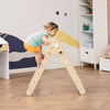 Kids Triangle Climber Foldable Climbing Triangle Ladder for Toddler Play Structure Climbing Toy Indoor Playful Gym Natural