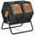 Dual Chamber Compost Bin, Rotating Composter, Compost Tumbler with Ventilation Openings and Steel Legs, 34.5 Gallon