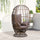 Wicker Egg Chair, 360 Rotating Indoor Outdoor Boho Basket Seat with Cushion and Pillows for Backyard, Porch, Patio, Garden, Handwoven All-Weather PE Rattan, Steel Frame, Brown