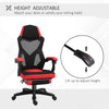 Office Mesh Chair Adjustable Height Recliner Ergonomic Office Chair With Retractable Footrest Wheels Red