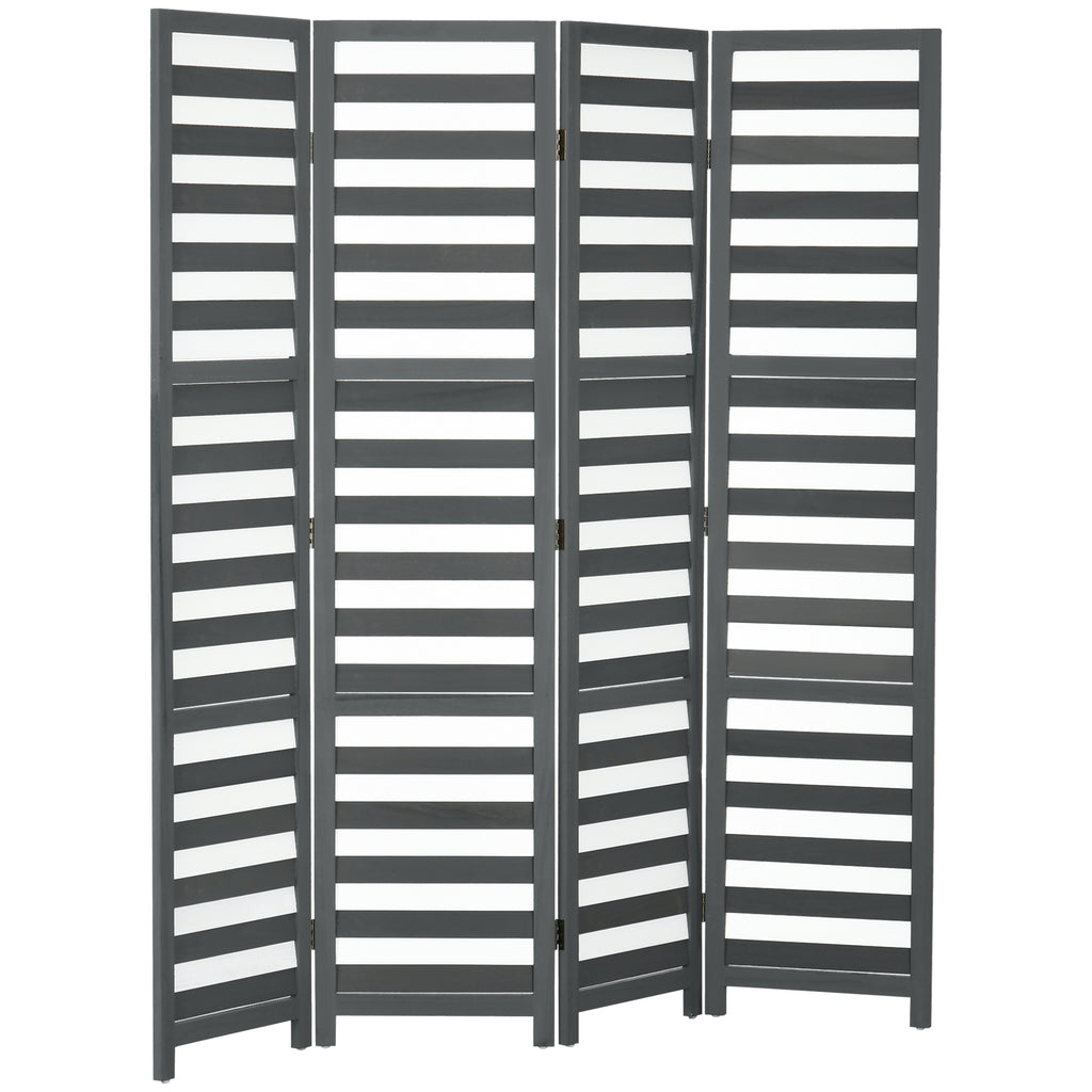 Screen Divider Room Divider Screen with Foldable Design for Indoor Bedroom Office 5' White Grey