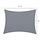 20' x 13' Rectangle Sun Shade Sail Canopy Outdoor Shade Sail Cloth for Patio Deck Yard with D-Rings and Rope Included - Grey