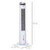 40" Portable Oscillating Air Cooler Fan, 3-In-1 Standing Fan Cooler with Humidifier, 3 Modes, 8H Timer, Remote, LED Display, White