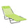 Portable Sun Lounger, Lightweight Folding Chaise Lounge Chair w/ Adjustable Backrest & Pillow for Beach, Poolside and Patio, Green & Black