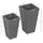 2-Pack Outdoor Planter Set, MgO Flower Pots with Drainage Holes, Durable & Stackable, for Entryway, Patio, Yard, Garden, Gray