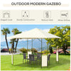10' x 10' Outdoor Gazebo Canopy Modern Canopy Shelter with Weather Resistant Roof & Steel Frame for Parties, BBQs, & Shade