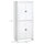 72" Freestanding 4-Door Kitchen Pantry, Storage Cabinet Organizer with 4-Tiers, and Adjustable Shelves, White