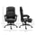 High Back Massage Office Desk Chair with 6-Point Vibrating Pillow, Computer Recliner Chair with Adjustable Lumbar Support, Black