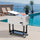 80 QT Rolling Cooling Bins Ice Chest on Wheels Outdoor Stand Up Drink Cooler Cart for Party, Stainless Steel