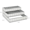 47''x47''x25'' 3 Tier Raised Garden Bed, Metal Elevated Planer Box Kit w/ A Pairs of Glove for Backyard, to Grow Vegetables, Herbs, White