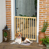 Walk Through Pet Gate, Fits 23.75"-40.25" Wide, 2-Panel Dog Gate for Stairs Doorways, 28.75" Tall Wooden Safety Gate for Small and Medium Dogs