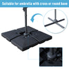 Large 4 Piece Square Fillable Weighted Offset Market Patio Umbrella Base