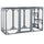 Wooden Outdoor Cat House Catio Kitten Enclosure Indoor Cage with Asphalt Roof, Multi-Level Platforms and Large Enter Door - 71"L, Grey