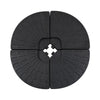 4 Pieces Round Patio Umbrella Base, Cantilever Offset Outdoor Umbrella Weights, 52 Liters Capacity Water or 112 lbs Capacity Sand Set, Black