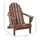 Folding Adirondack Chair, HDPE Outdoor All Weather Plastic Lounge Beach Chairs for Patio Deck and Lawn Furniture, Brown