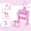 32 Key Princess Kids Electronic Keyboard with Stool and Microphone - Pink