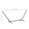 Universal Hammock Stand 10-13ft Adjustable Steel Stand Space-Saving and Portable Carrying for Indoor and Outdoor Use, Black