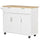 Rolling Kitchen Island on Wheels, Portable Kitchen Cart with Rubberwood Tabletop and Towel Rack for Dining Room