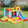 4-in-1 Kids Inflatable Bounce House Jumping Castle with 2 Slides, Climbing Wall, Trampoline & Water Pool Area