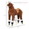 Kids Ride-on Walking Horse with Easy Rolling Wheels, Soft Huggable Body, & a Large Size for Kids 5-16 Years
