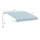 12' x 10' Manual Retractable Awning Outdoor Sunshade Shelter for Patio, Balcony, Yard, with Adjustable & Versatile Design, Green and White