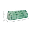 9' L x 3' W x 3' H Mini Greenhouse Portable Hot House with Large Zipper Doors & Water/UV PE Cover for Outdoor and Garden, Green
