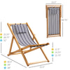 Patio Chaise Lounge Chair, Reclining Lounger, Folding Beach Chair with Adjustable Backrest for Deck, Beach and Poolside, Mixed Color
