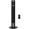 38" Tower Fan Cooling for Bedroom with 3 Speeds, 12H Timer, 70Â°  Oscillating, LED Panel, and Remote Control, Black
