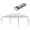 10' x 19' Pop Up Canopy with Easy Up Steel Frame, 3-Level Adjustable Height and Carrying Bag, Sun Shade Event Party Tent for Patio, Backyard, Garden, Off-White