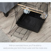 23" Bird Cage Flight Parrot House Cockatiels Playpen with Open Play Top and Feeding Bowl Perch Pet Furniture Black
