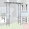 82" Decorative Metal Garden Trellis Arch with Durable Steel Tubing & Elegant Scrollwork, Perfect for Weddings