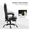 7-Point Vibrating Massage Office Chair High Back Executive Recliner with Lumbar Support, Footrest, Reclining Back, Adjustable Height, Black