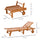 Wooden Outdoor Folding Chaise Lounge Chair Recliner with Wheels - Teak