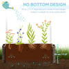Wooden Wishing Well Raided Garden Bed, Rustic Planters for Outdoor Plants, Patio Ornamental for Herb/Vegetables, Rustic Brown