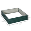 4' x 4' x 1' Galvanized Raised Garden Bed, Planter Raised Bed with Steel Frame for Vegetables, Flowers, Plants and Herbs, Green