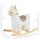 Kids Ride-On Rocking Horse Toy Llama Style Rocker Soft Plush Fabric for Children 18-36 Months