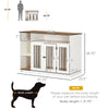 Small and Medium Dog Crate End Table with Extra Storage Space, Dog Crate Furniture with Large Tabletop, Pet Crate with Lockable Door, White