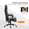 High-Back 6-Point Vibration Massaging Office Chair with 5 Modes, Headrest, Padded Seat, Wheels, Retractable Footrest, Black